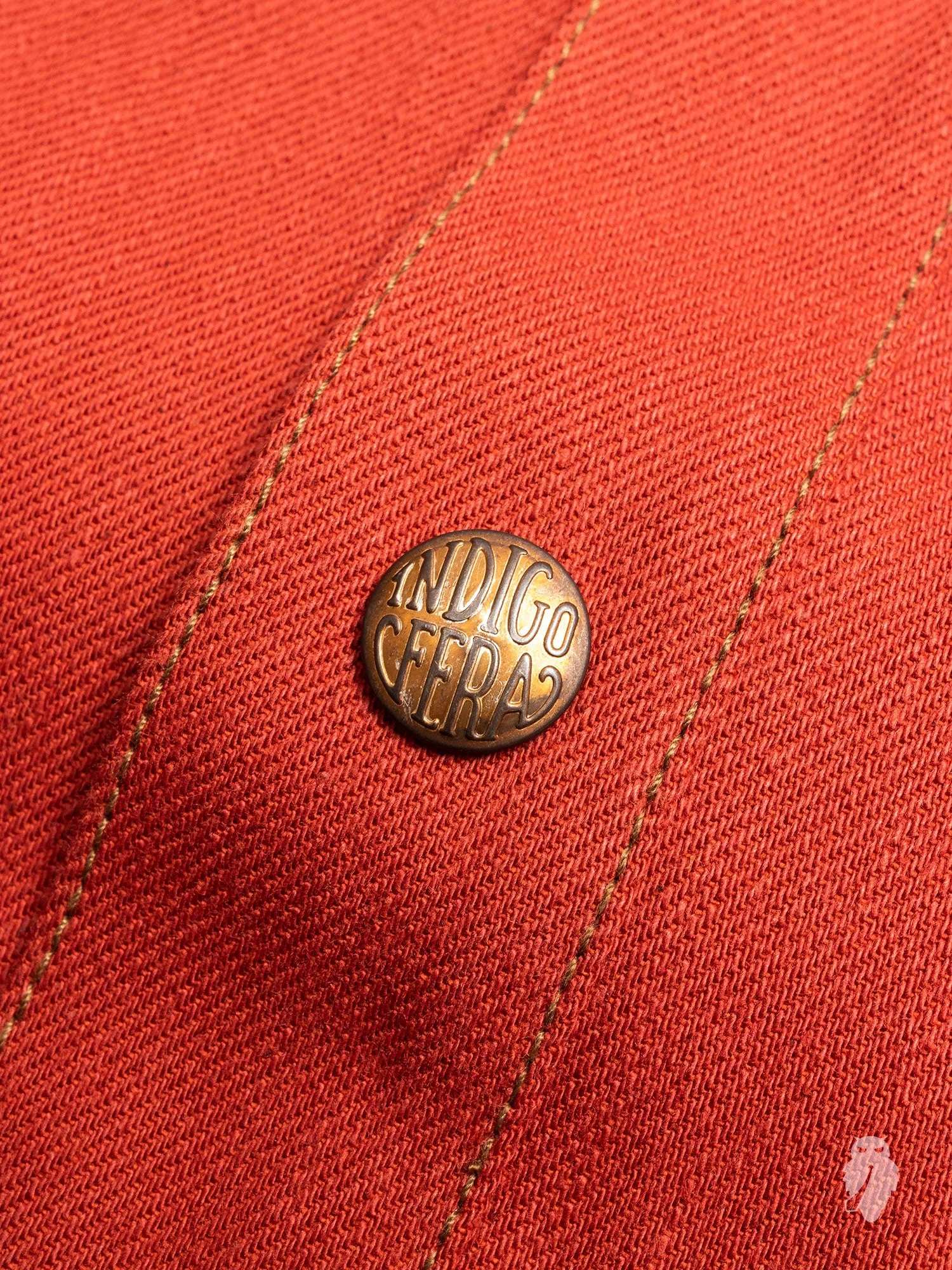 Eagle Rising Jacket in 13oz Brick Red Selvedge Denim