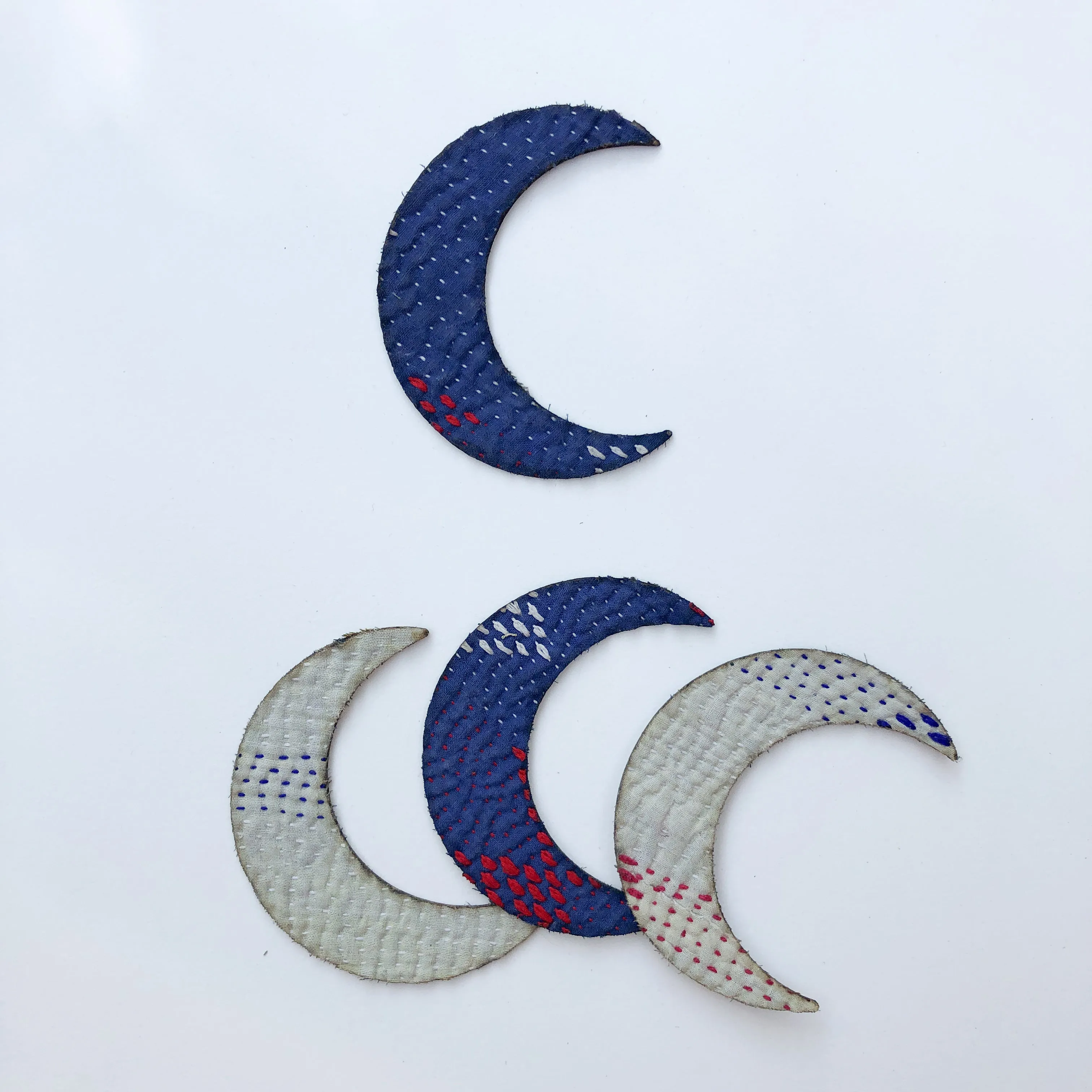Fall Iron-on Kantha Patches - Medium