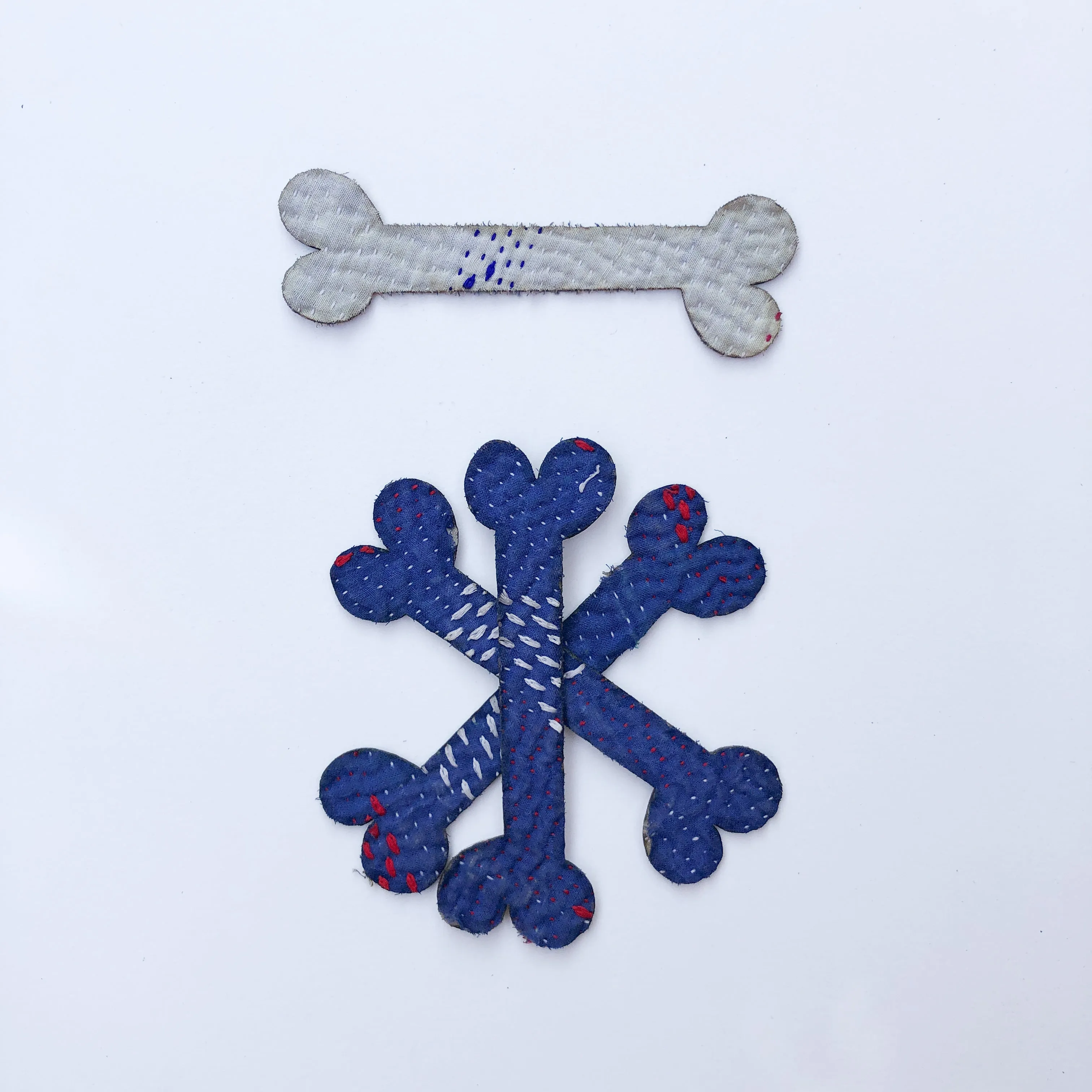 Fall Iron-on Kantha Patches - Medium