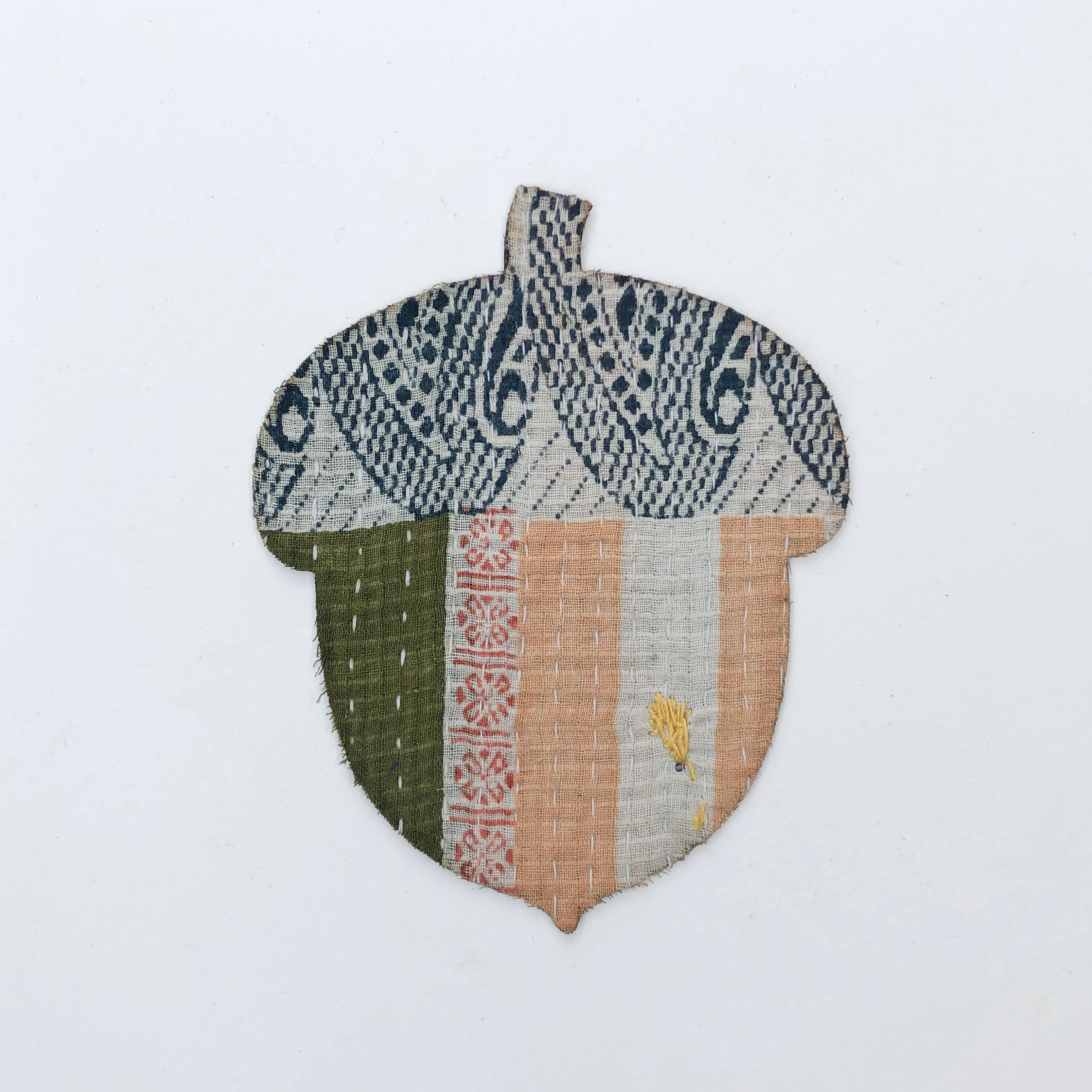 Fall Iron-on Kantha Patches - Medium