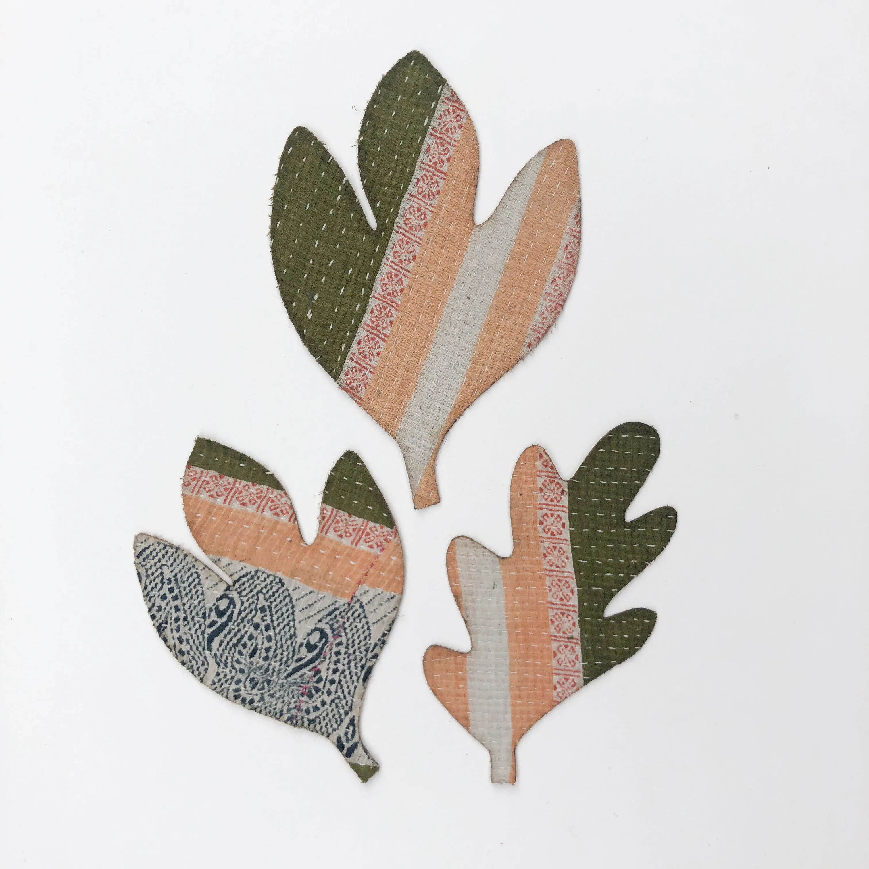Fall Iron-on Kantha Patches - Medium