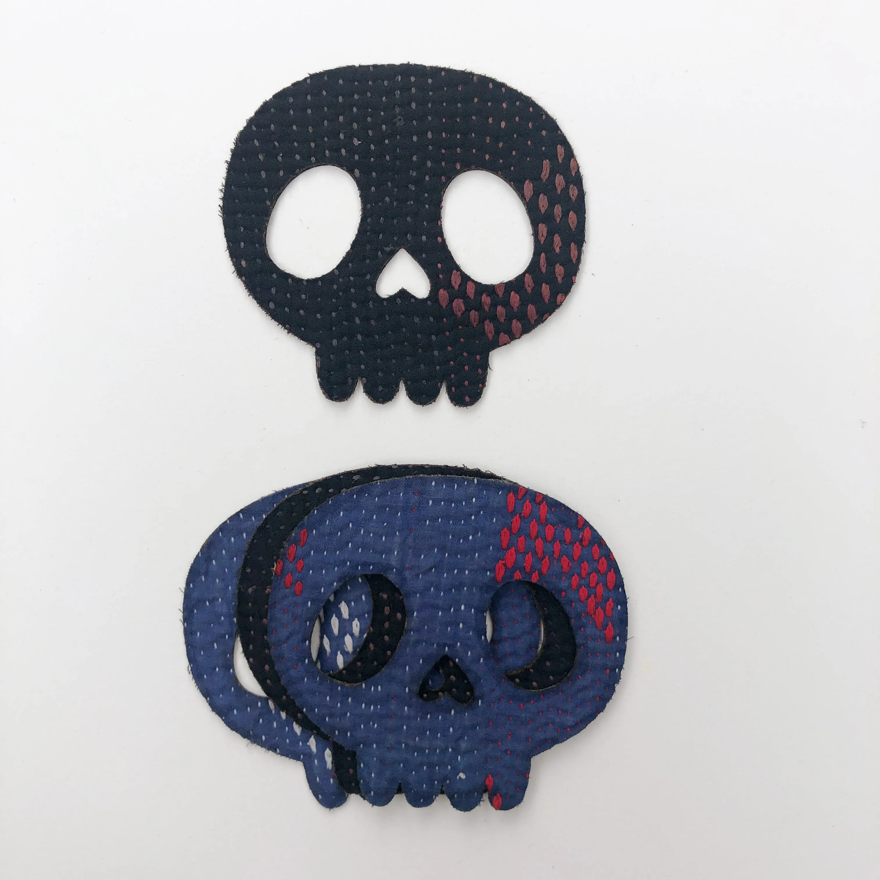 Fall Iron-on Kantha Patches - Medium