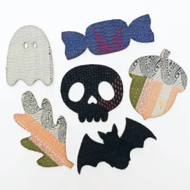 Fall Iron-on Kantha Patches - Medium