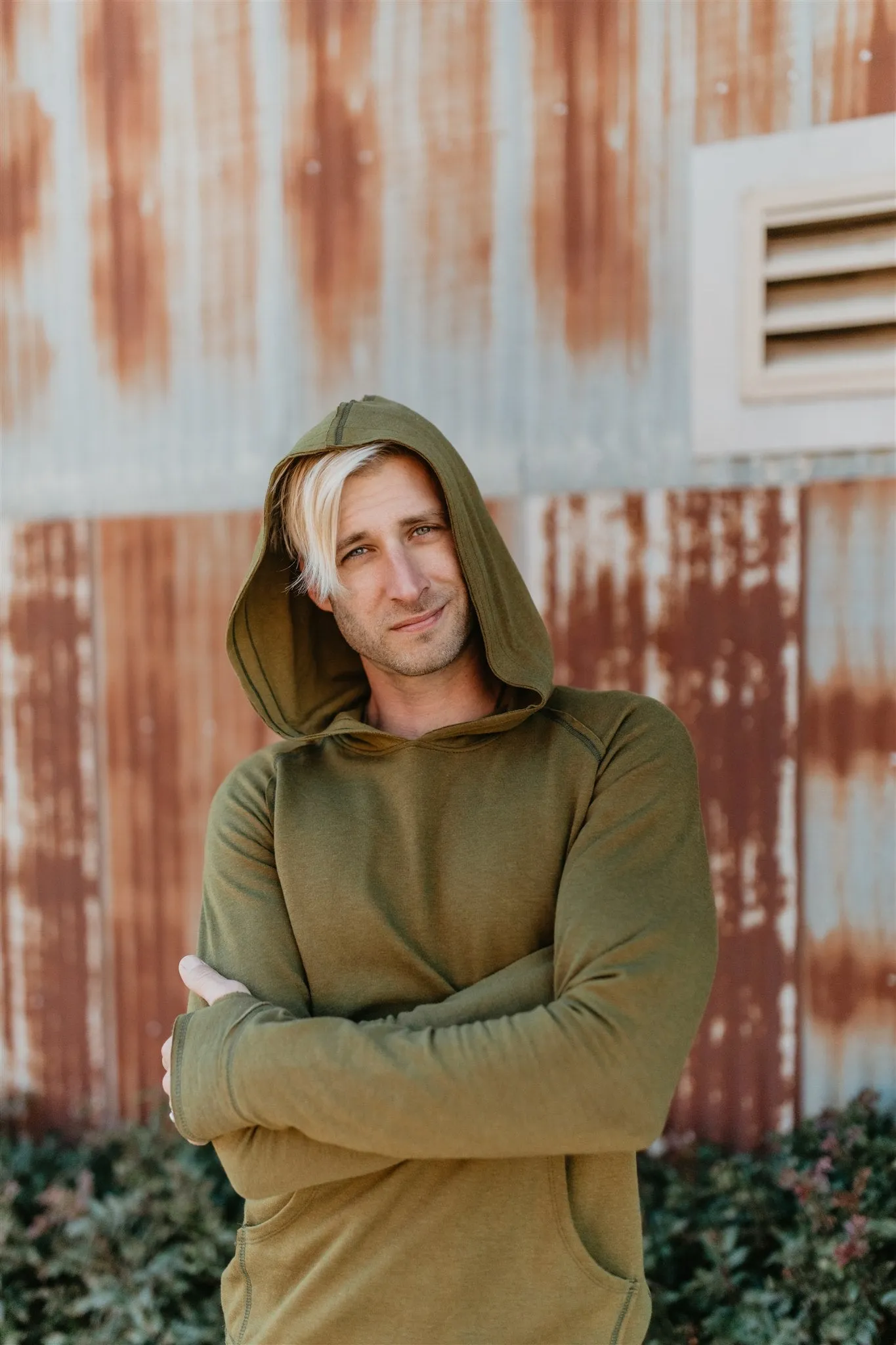 Fleece Porous Hoodie - Green
