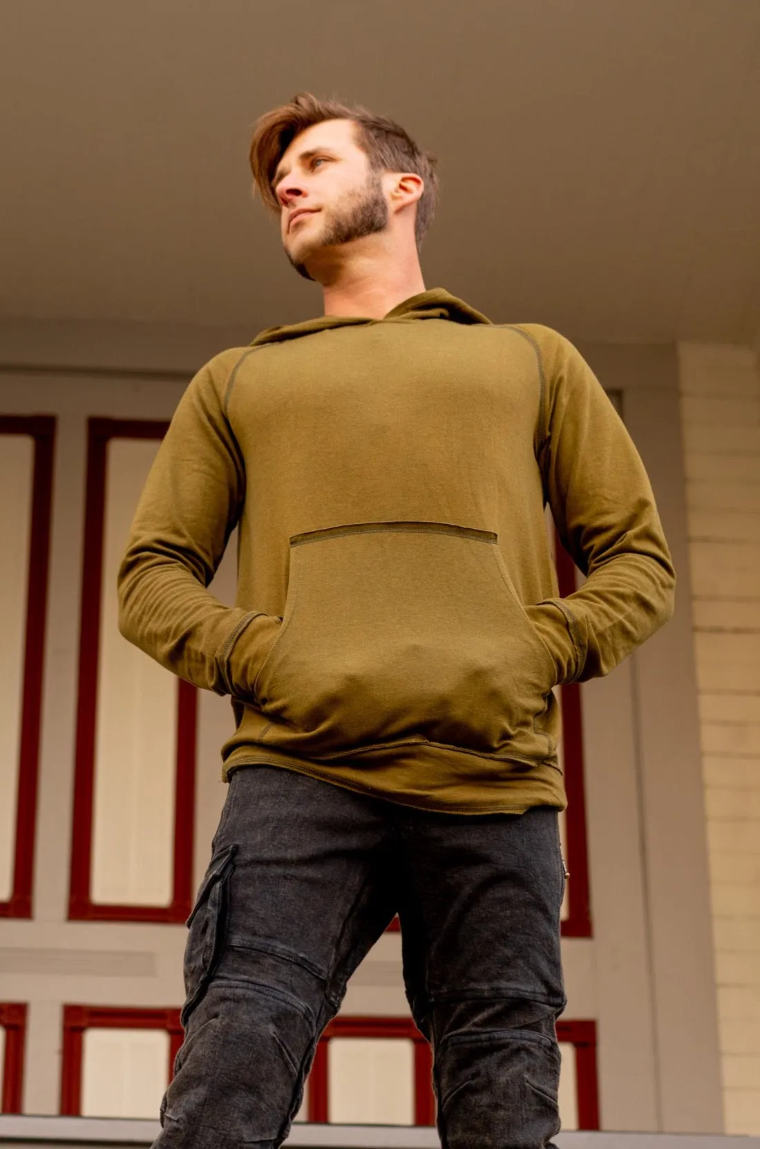 Fleece Porous Hoodie - Green