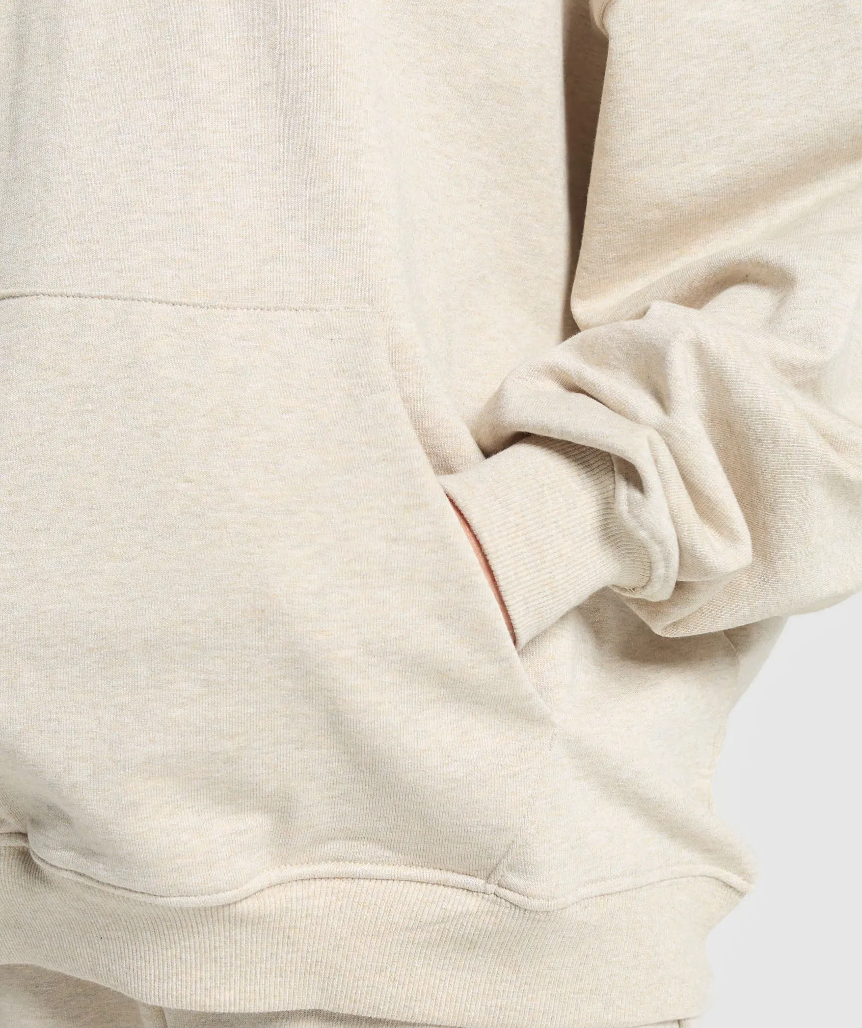 Gymshark Rest Day Sweats Hoodie - Beige Marl