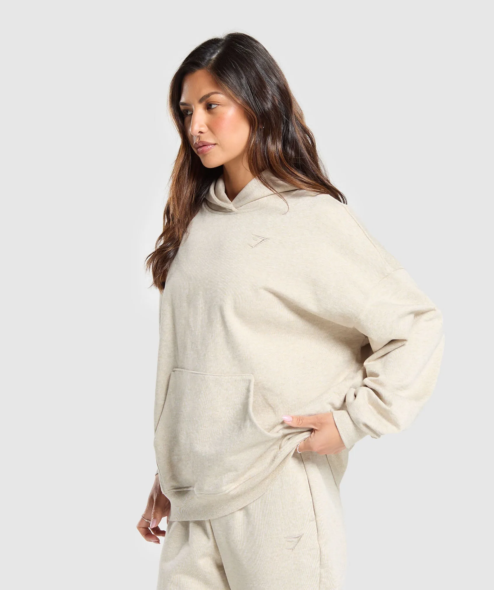 Gymshark Rest Day Sweats Hoodie - Beige Marl