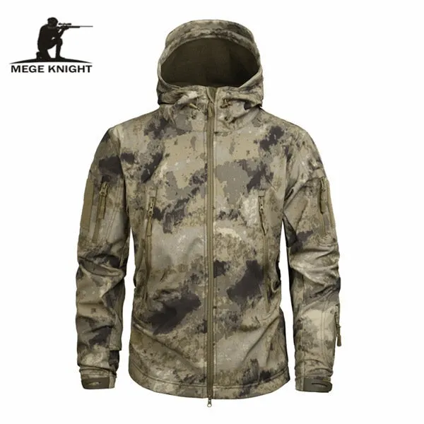 Mege Brand Clothing Camouflage Fleece Jacket