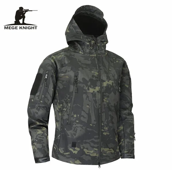 Mege Brand Clothing Camouflage Fleece Jacket