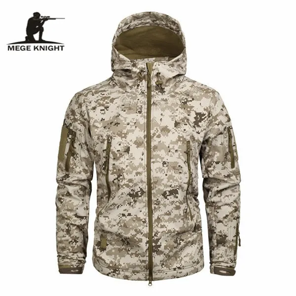 Mege Brand Clothing Camouflage Fleece Jacket