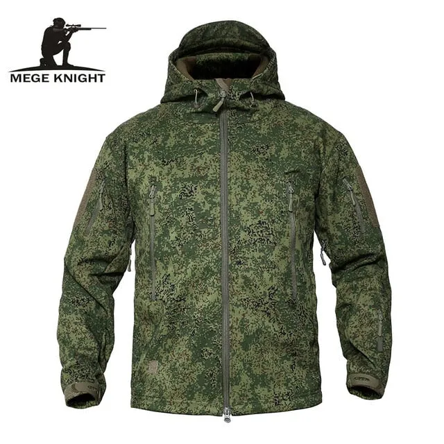 Mege Brand Clothing Camouflage Fleece Jacket