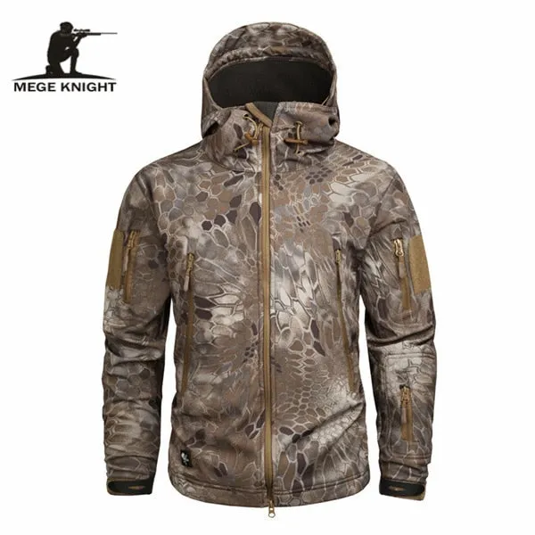 Mege Brand Clothing Camouflage Fleece Jacket