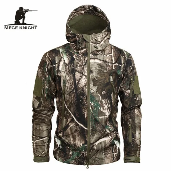 Mege Brand Clothing Camouflage Fleece Jacket