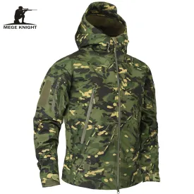 Mege Brand Clothing Camouflage Fleece Jacket