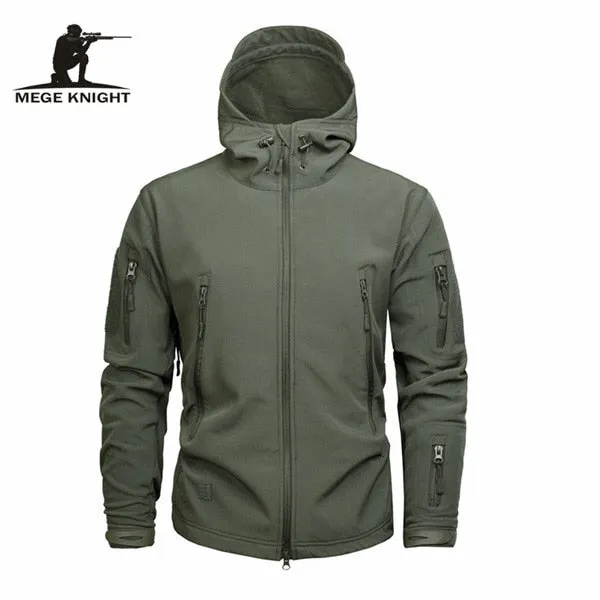 Mege Brand Clothing Camouflage Fleece Jacket