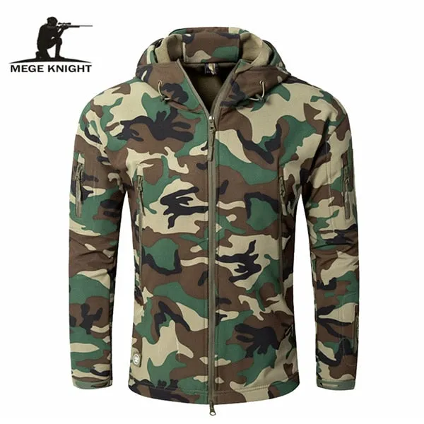 Mege Brand Clothing Camouflage Fleece Jacket