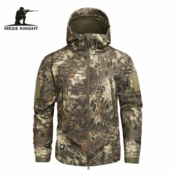 Mege Brand Clothing Camouflage Fleece Jacket