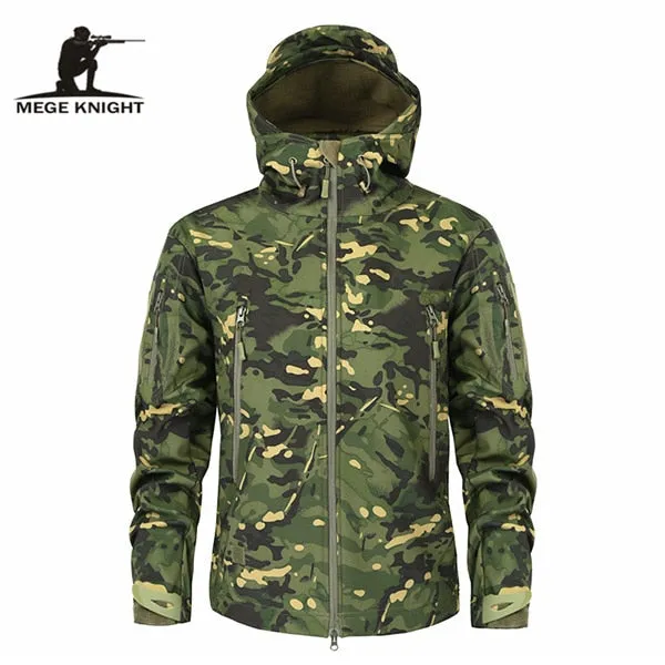 Mege Brand Clothing Camouflage Fleece Jacket