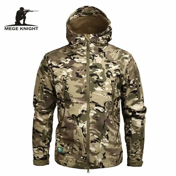 Mege Brand Clothing Camouflage Fleece Jacket