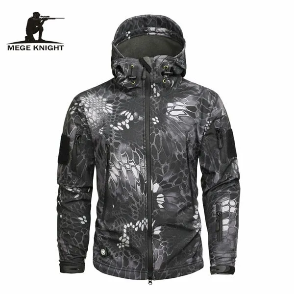 Mege Brand Clothing Camouflage Fleece Jacket