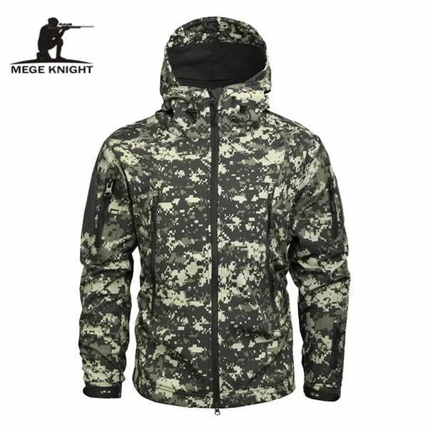 Mege Brand Clothing Camouflage Fleece Jacket