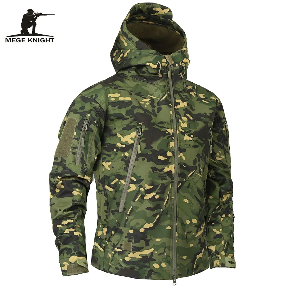 Mege Brand Clothing Camouflage Fleece Jacket