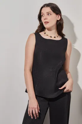 Scoop Neck Tank - Mid-Length Shimmer Woven