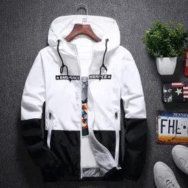 Slim-fit hooded jacket outdoor casual windbreaker