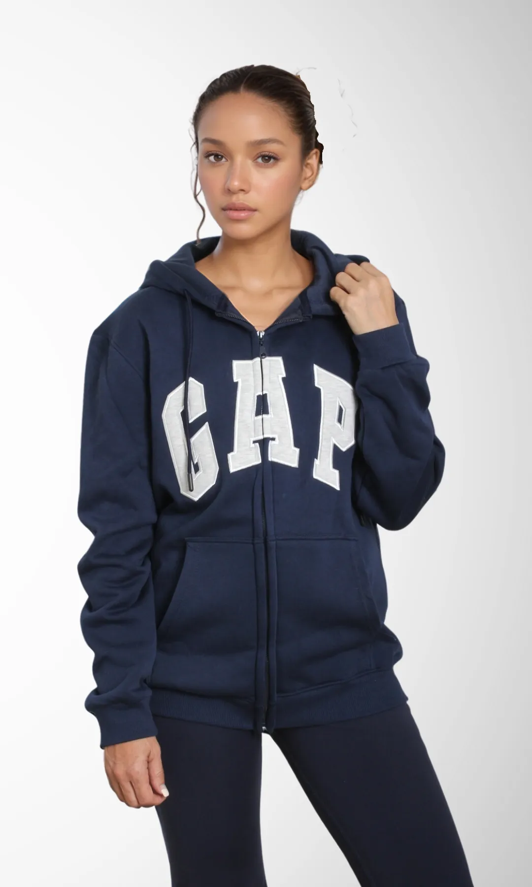 Women Zip-Up Hoodie (Dark Blue)
